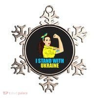 Strong Female Support Ukraine I Stand With Ukraine Ornament thumb 0