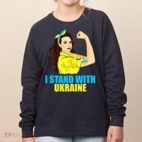 Strong Female Support Ukraine I Stand With Ukraine Women's Sweatshirt thumb 0