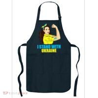 Strong Female Support Ukraine I Stand With Ukraine Apron thumb 0