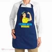 Strong Female Support Ukraine I Stand With Ukraine Apron thumb 2