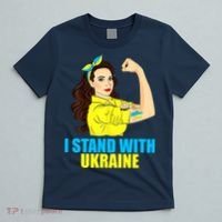 Strong Female Support Ukraine I Stand With Ukraine T-Shirt thumb 5