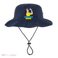 Strong Female Support Ukraine I Stand With Ukraine Bucket Hat thumb 0
