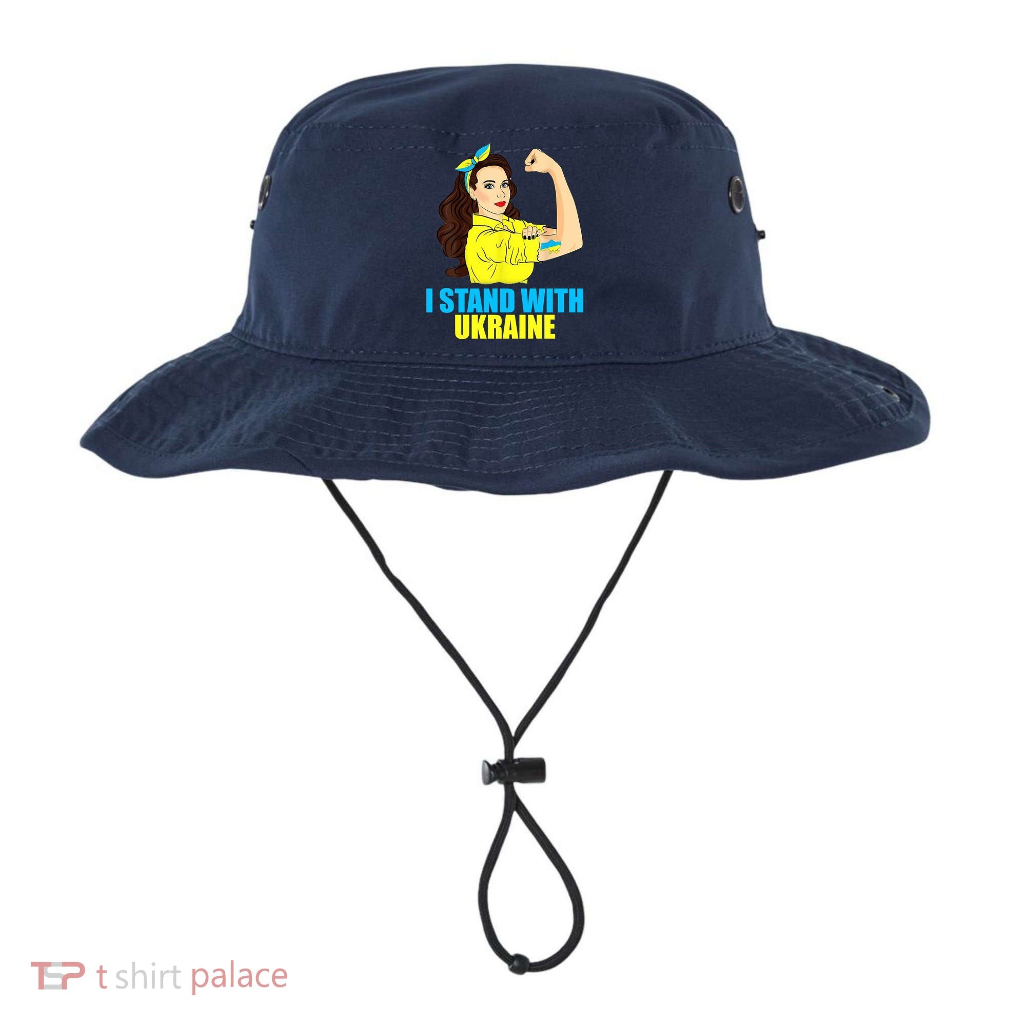 Strong Female Support Ukraine I Stand With Ukraine Bucket Hat