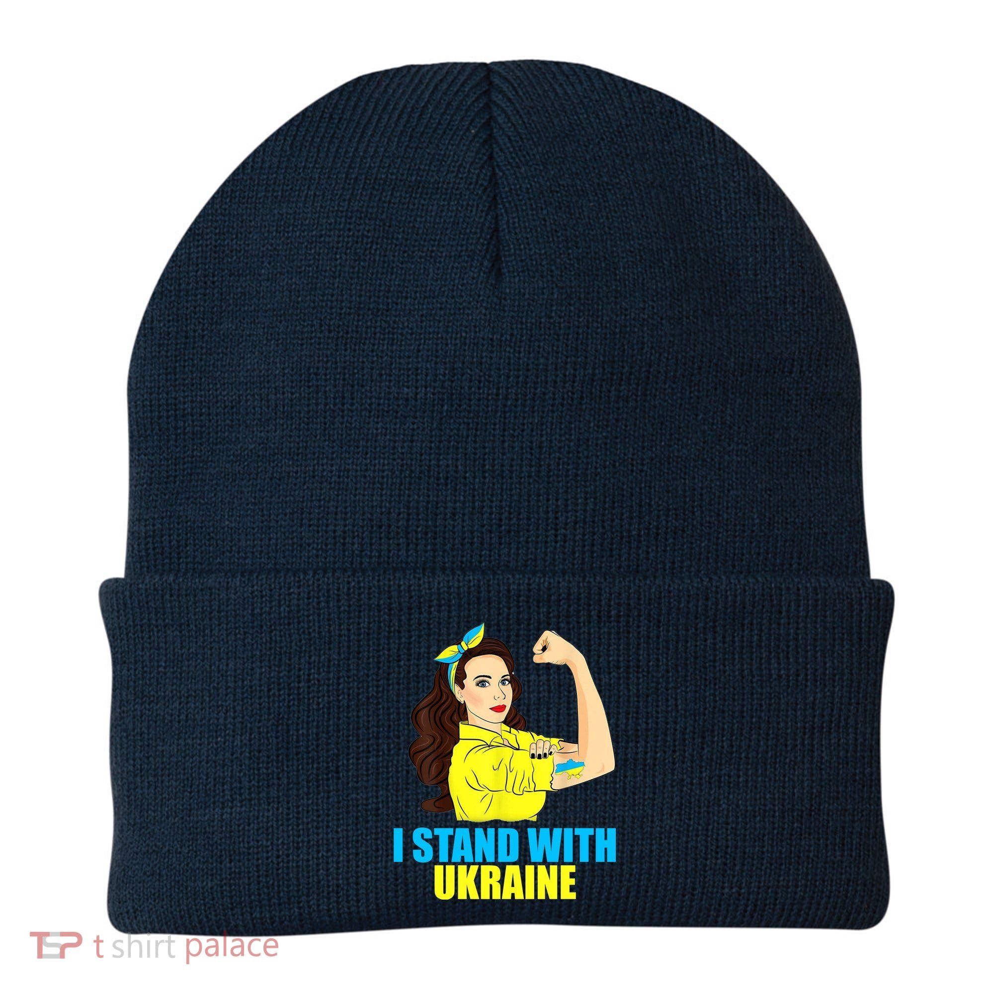 Strong Female Support Ukraine I Stand With Ukraine Beanie