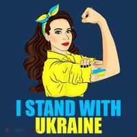 Strong Female Support Ukraine I Stand With Ukraine Mousepad thumb 1