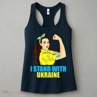 Strong Female Support Ukraine I Stand With Ukraine Women's Tank Top thumb 3