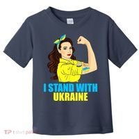 Strong Female Support Ukraine I Stand With Ukraine Toddler T-Shirt thumb 0