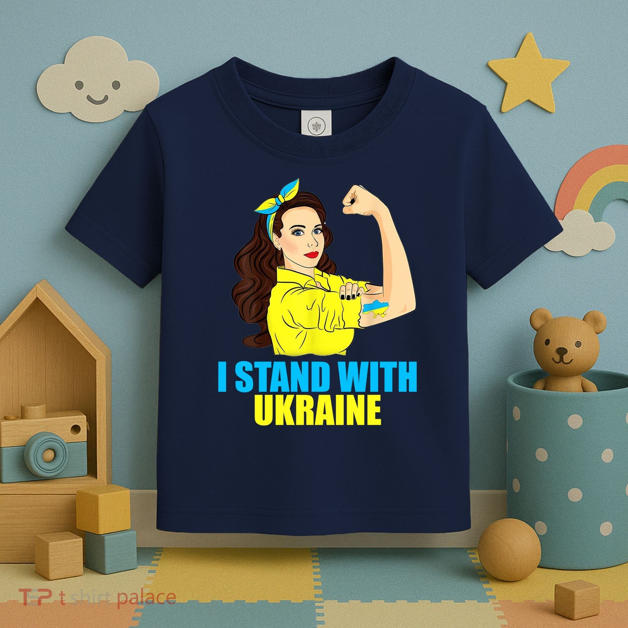 Strong Female Support Ukraine I Stand With Ukraine Toddler T-Shirt
