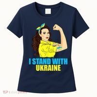 Strong Female Support Ukraine I Stand With Ukraine Women's T-Shirt thumb 0