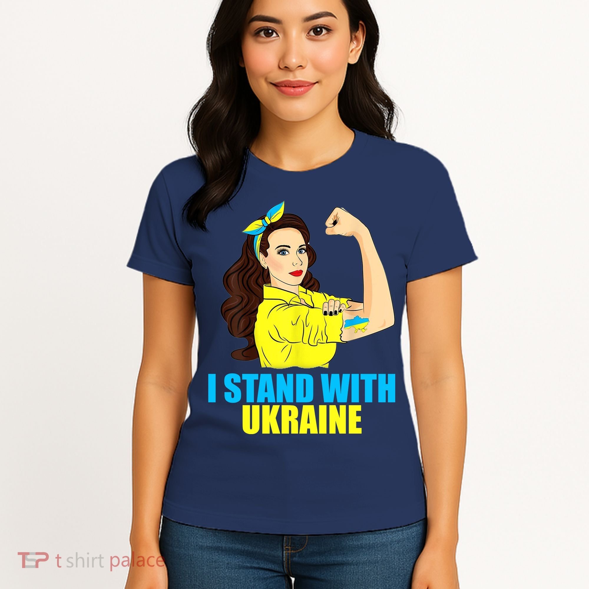 Strong Female Support Ukraine I Stand With Ukraine Women's T-Shirt