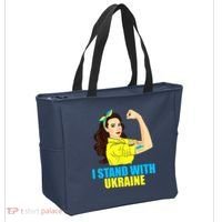 Strong Female Support Ukraine I Stand With Ukraine Tote Bag thumb 2