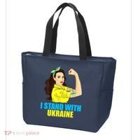 Strong Female Support Ukraine I Stand With Ukraine Tote Bag thumb 3