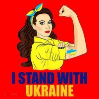 Strong Female Support Ukraine I Stand With Ukraine Santa Hat thumb 1