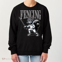 Squirrel Fencing Sports Fan Cartoon Style  Women's Sweatshirt thumb 0