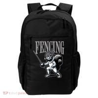 Squirrel Fencing Sports Fan Cartoon Style  Backpack thumb 0
