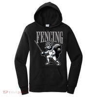 Squirrel Fencing Sports Fan Cartoon Style  Women's Hoodie thumb 0