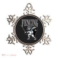 Squirrel Fencing Sports Fan Cartoon Style  Ornament thumb 0