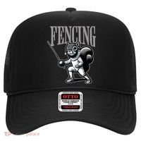 Squirrel Fencing Sports Fan Cartoon Style  Hat thumb 0