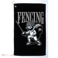 Squirrel Fencing Sports Fan Cartoon Style  Golf Towel thumb 0