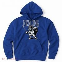 Squirrel Fencing Sports Fan Cartoon Style  Hoodie thumb 0
