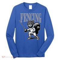 Squirrel Fencing Sports Fan Cartoon Style  Long Sleeve Shirt thumb 0