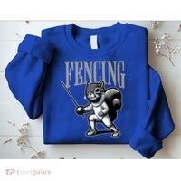 Squirrel Fencing Sports Fan Cartoon Style  Sweatshirt thumb 2