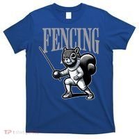 Squirrel Fencing Sports Fan Cartoon Style  T-Shirt thumb 0