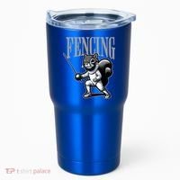 Squirrel Fencing Sports Fan Cartoon Style  Tumbler thumb 0