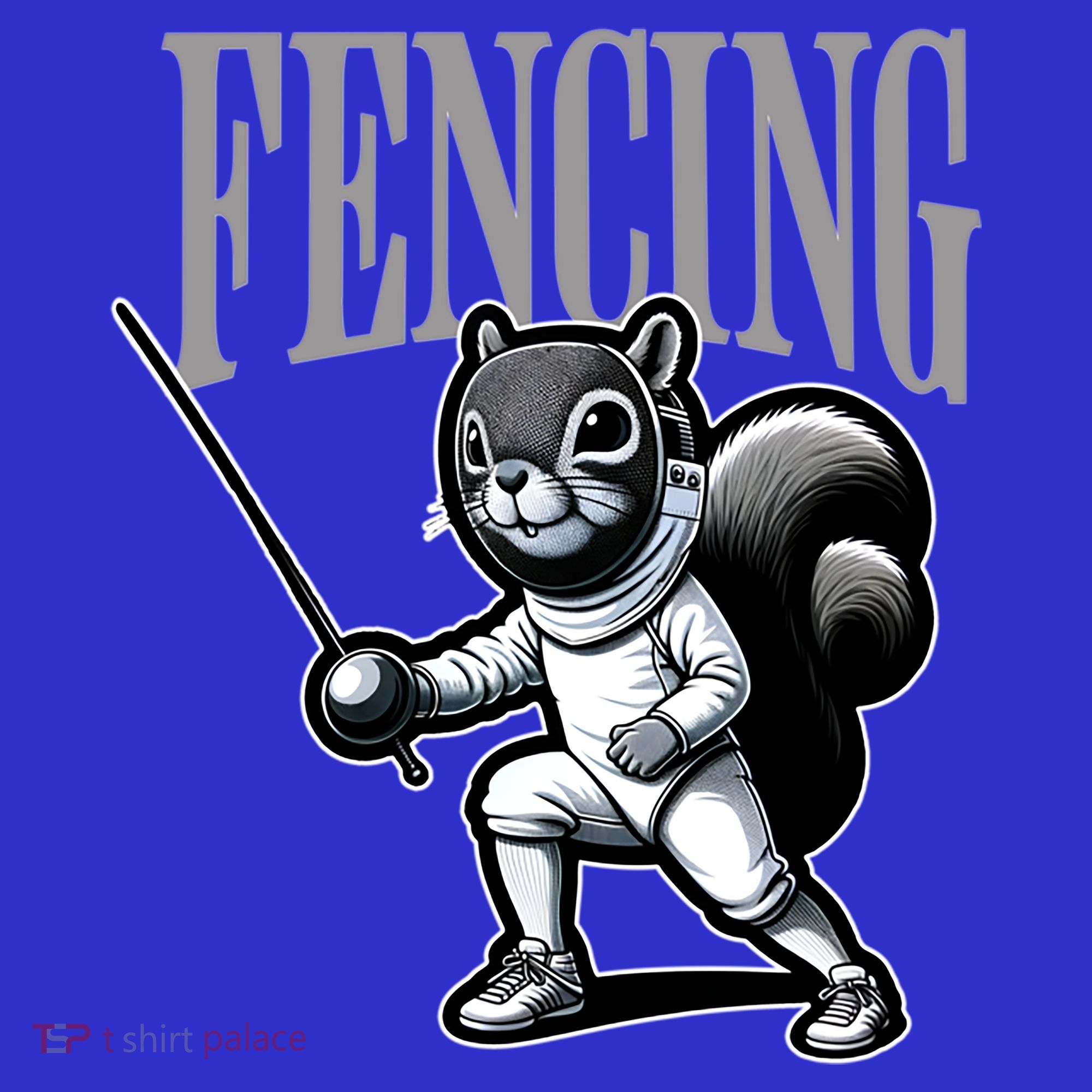 Squirrel Fencing Sports Fan Cartoon Style  Women's Tank Top