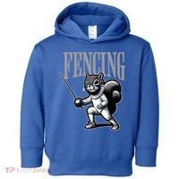 Squirrel Fencing Sports Fan Cartoon Style  Toddler Hoodie thumb 0