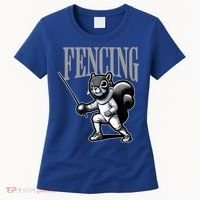 Squirrel Fencing Sports Fan Cartoon Style  Women's T-Shirt thumb 0