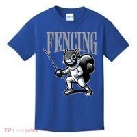 Squirrel Fencing Sports Fan Cartoon Style  Kids T-Shirt thumb 0