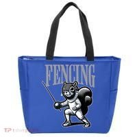 Squirrel Fencing Sports Fan Cartoon Style  Tote Bag thumb 0