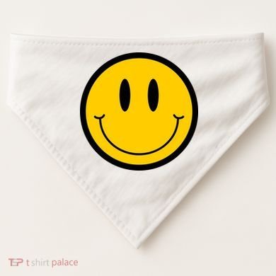 Smiley Face USA-Made Doggie Bandana