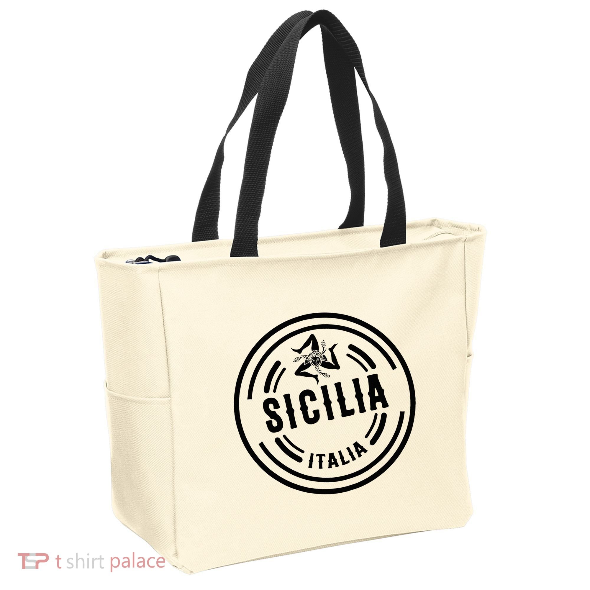 Sicilia Flag Sicily Palermo Italy Tote Bag