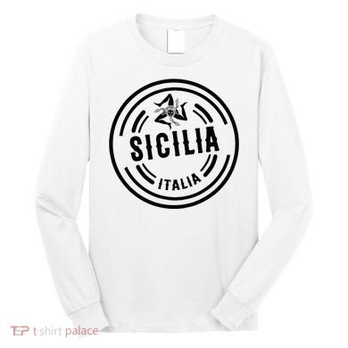 Sicilia Flag Sicily Palermo Italy Long Sleeve Shirt
