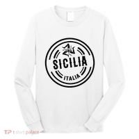Sicilia Flag Sicily Palermo Italy Long Sleeve Shirt thumb 0