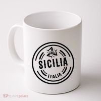 Sicilia Flag Sicily Palermo Italy Coffee Mug thumb 0