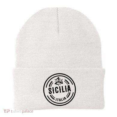 Sicilia Flag Sicily Palermo Italy Beanie