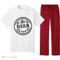 Sicilia Flag Sicily Palermo Italy Pajama Set thumb 0