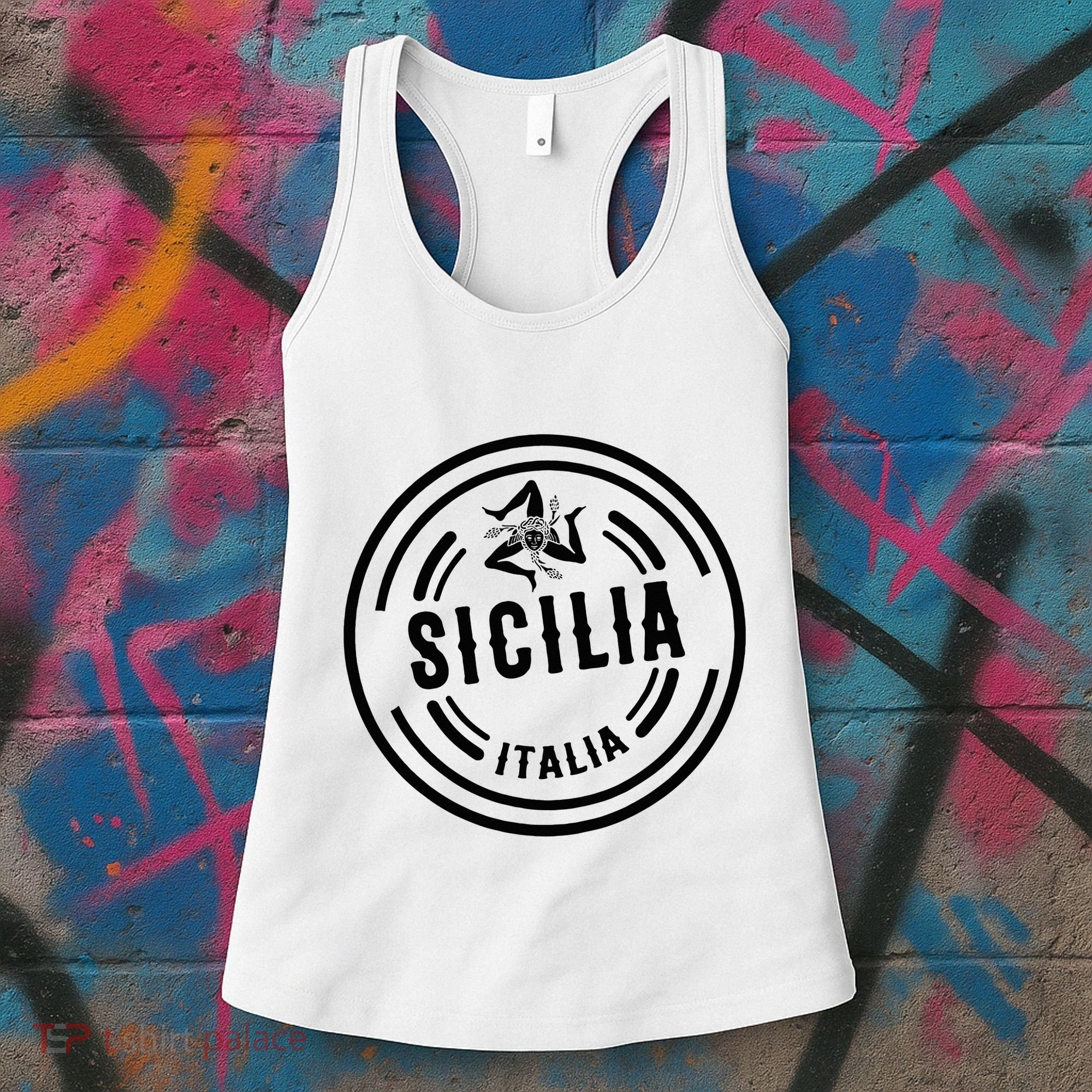 Sicilia Flag Sicily Palermo Italy Women's Tank Top
