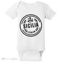 Sicilia Flag Sicily Palermo Italy Baby Bodysuit thumb 0