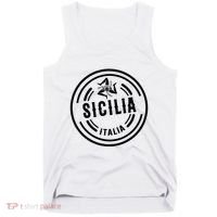 Sicilia Flag Sicily Palermo Italy Tank Top thumb 0