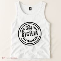 Sicilia Flag Sicily Palermo Italy Tank Top thumb 2