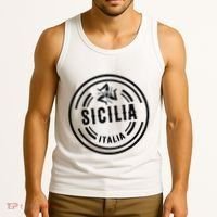 Sicilia Flag Sicily Palermo Italy Tank Top thumb 3