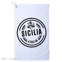 Sicilia Flag Sicily Palermo Italy Golf Towel thumb 0