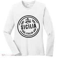 Sicilia Flag Sicily Palermo Italy Women's Long Sleeve Shirt thumb 0