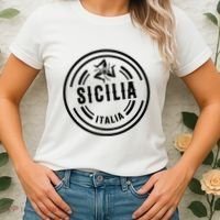 Sicilia Flag Sicily Palermo Italy Women's T-Shirt thumb 2