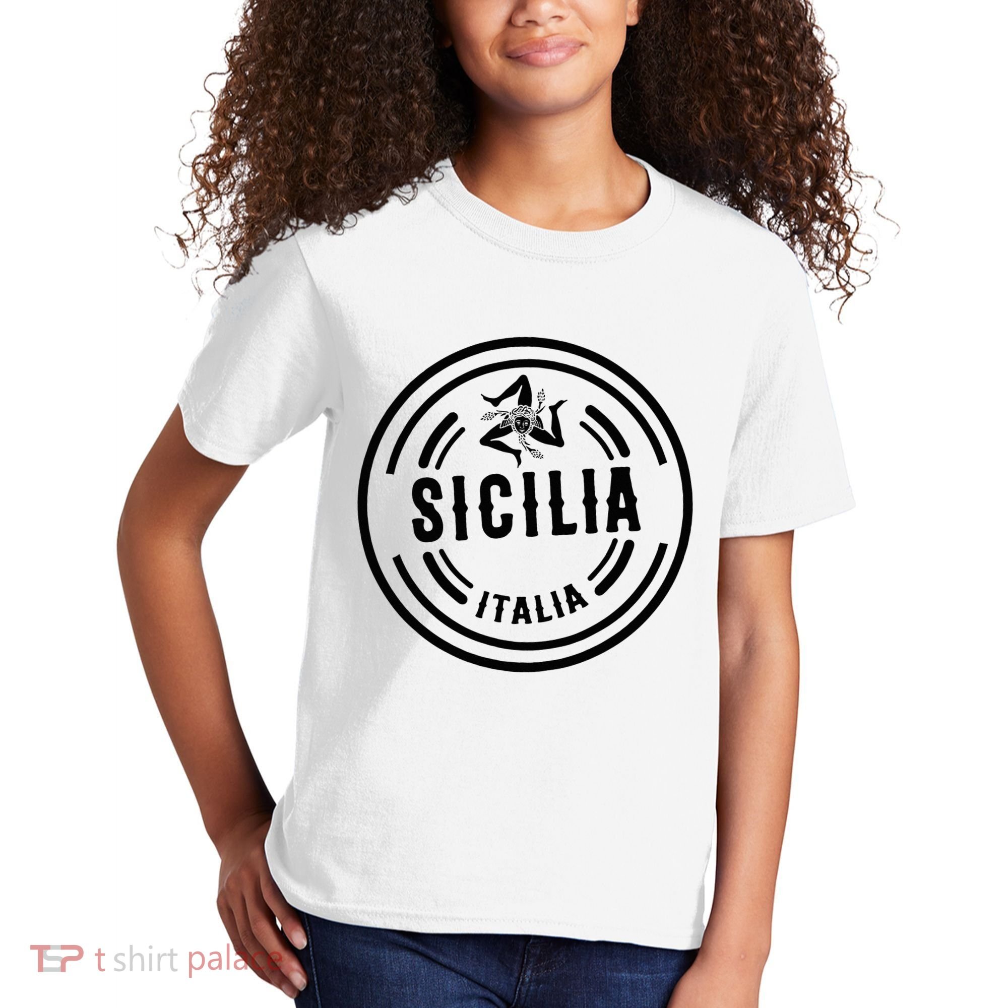 Sicilia Flag Sicily Palermo Italy Kids T-Shirt