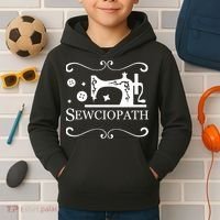Sewciopath Funny Sewing Lover Kids Hoodie thumb 2